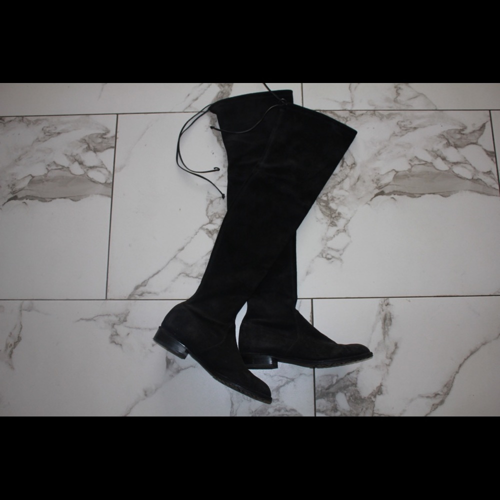 Stuart weitzman black suede boots
